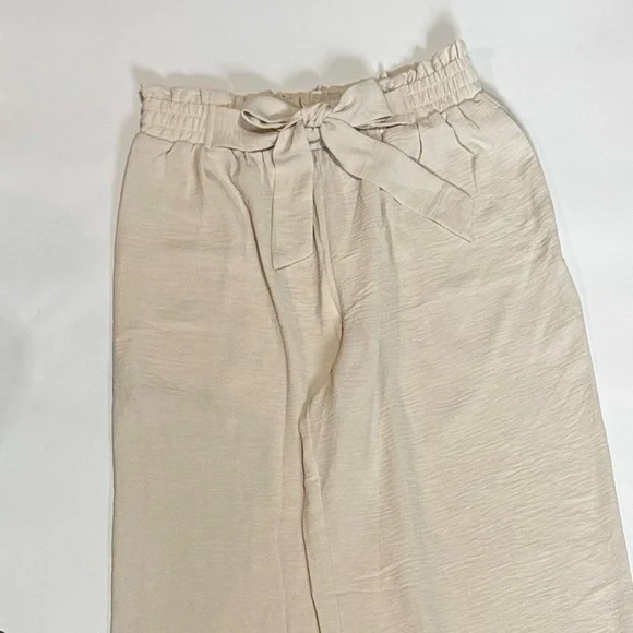 FREEOAK Beige Wide-Leg Paperbag Pants — Size S (NWOT) - Picture 2 of 7